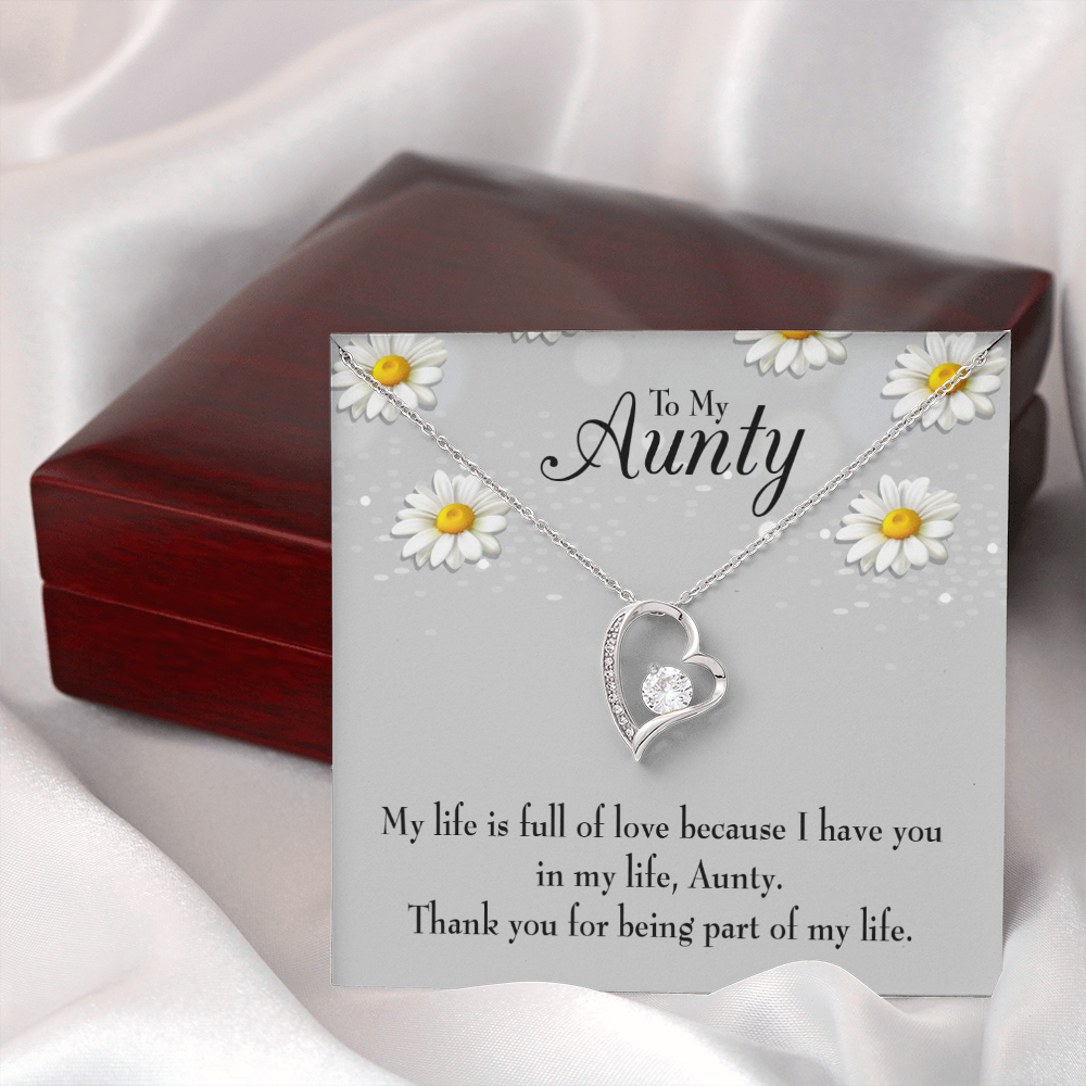 To Aunt Thank You Auntie Forever Love Necklace-Express Your Love Gifts