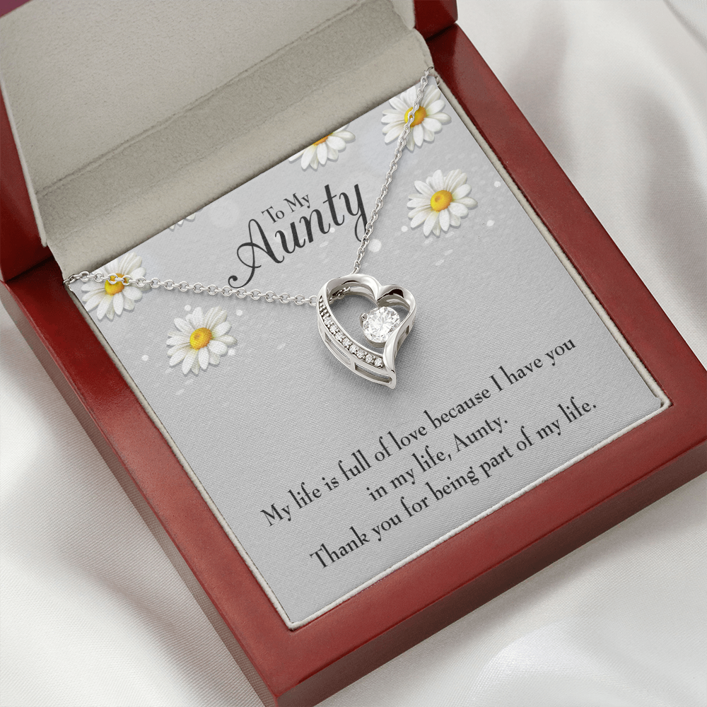 To Aunt Thank You Auntie Forever Love Necklace-Express Your Love Gifts