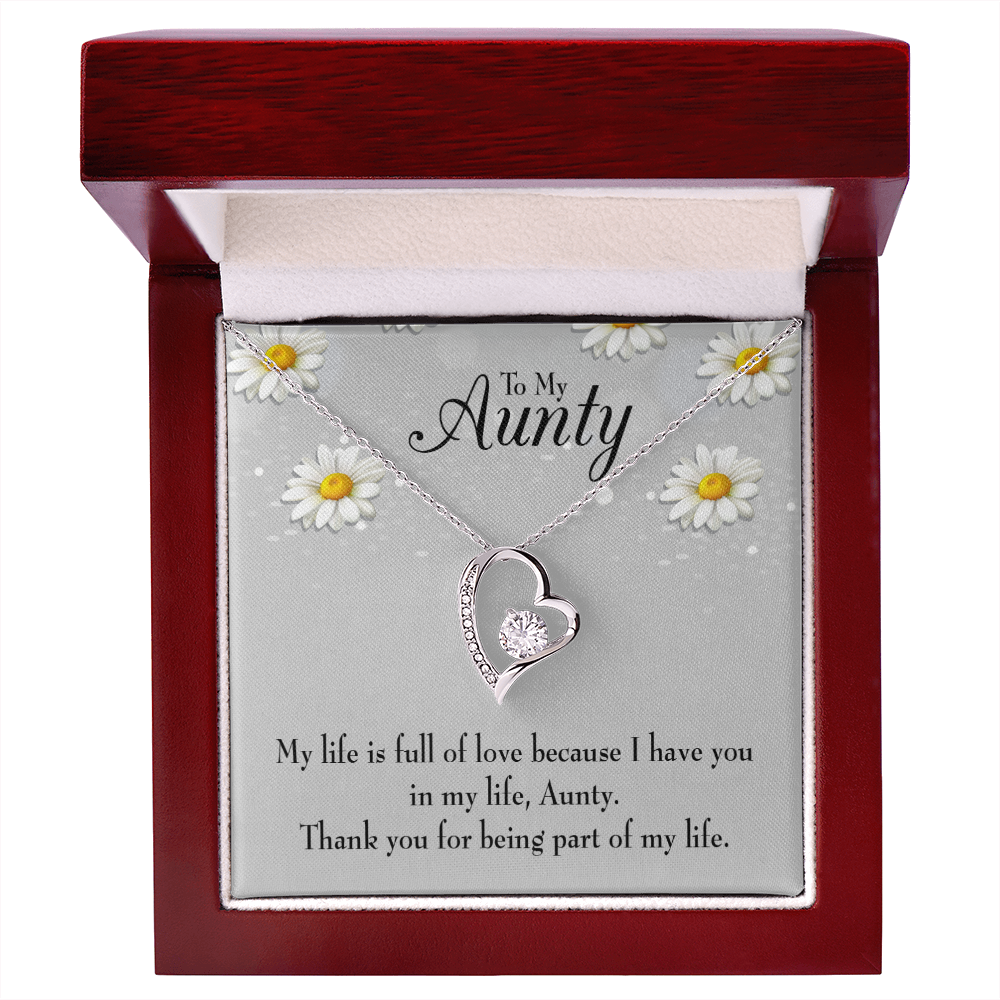 To Aunt Thank You Auntie Forever Love Necklace-Express Your Love Gifts