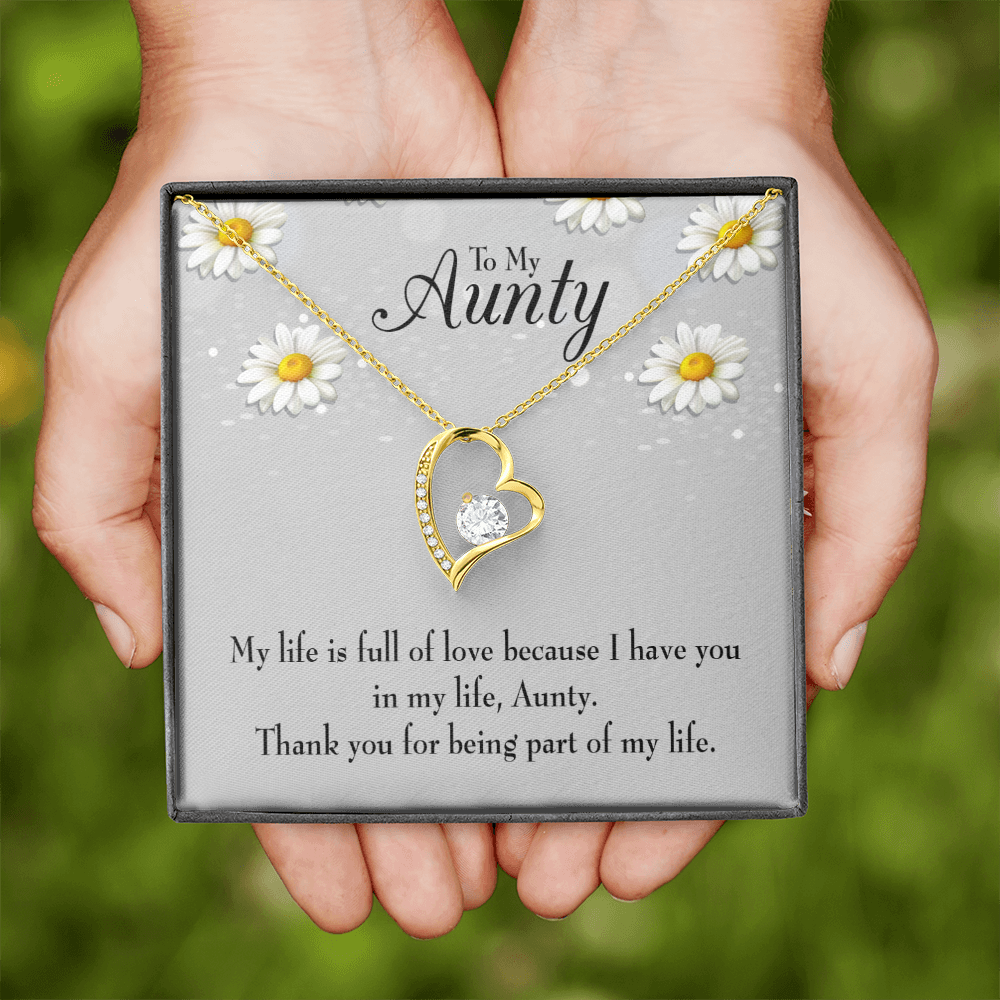 To Aunt Thank You Auntie Forever Love Necklace-Express Your Love Gifts