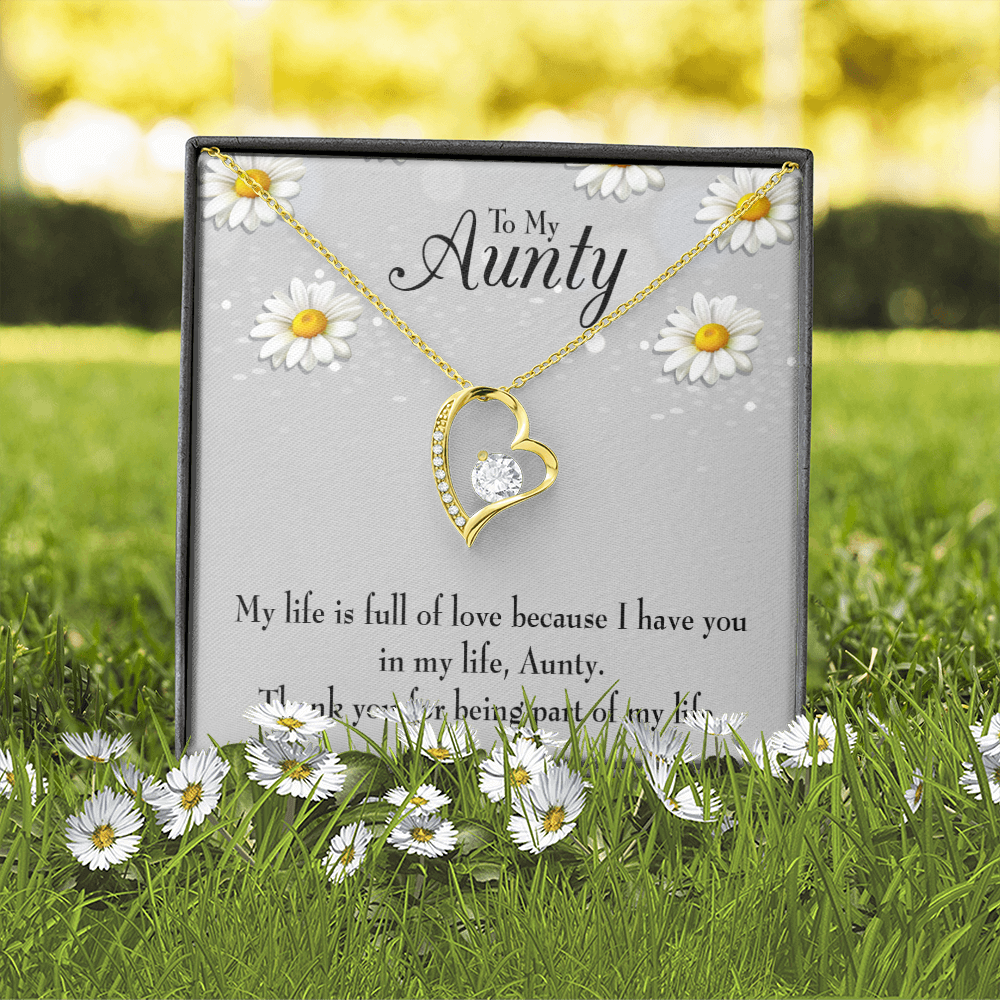 To Aunt Thank You Auntie Forever Love Necklace-Express Your Love Gifts