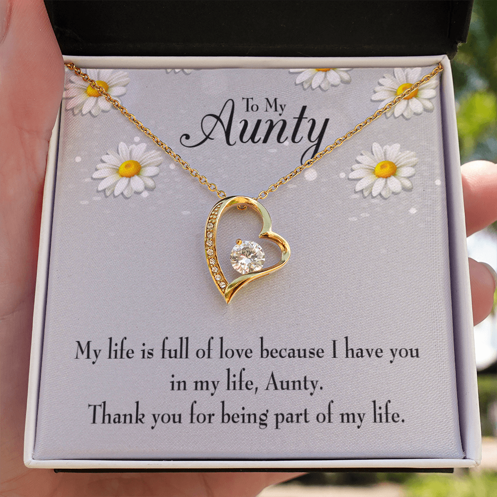 To Aunt Thank You Auntie Forever Love Necklace-Express Your Love Gifts