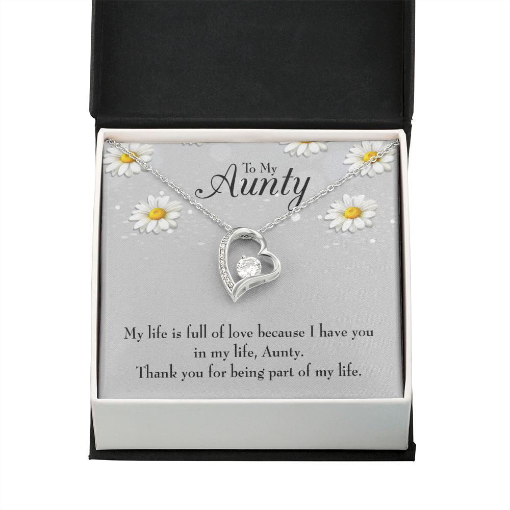 To Aunt Thank You Auntie Forever Love Necklace-Express Your Love Gifts