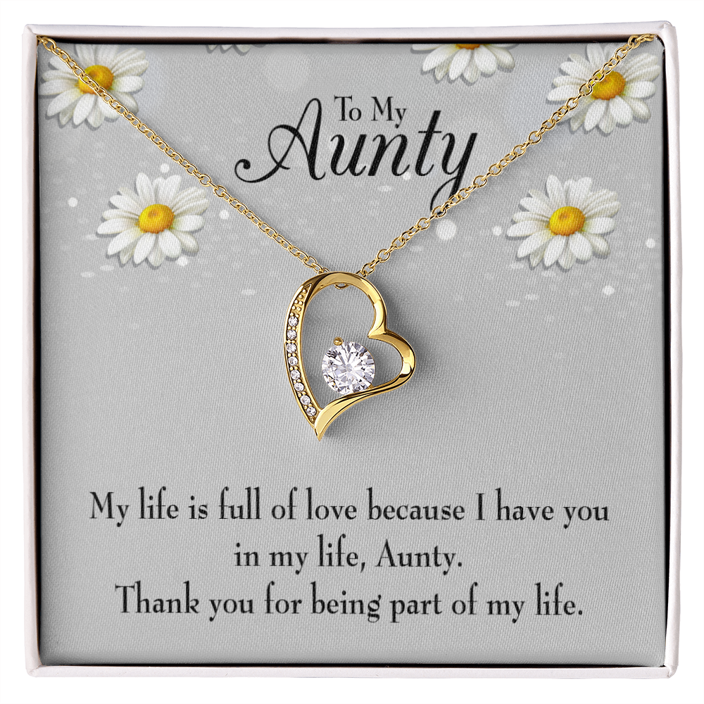 To Aunt Thank You Auntie Forever Love Necklace-Express Your Love Gifts