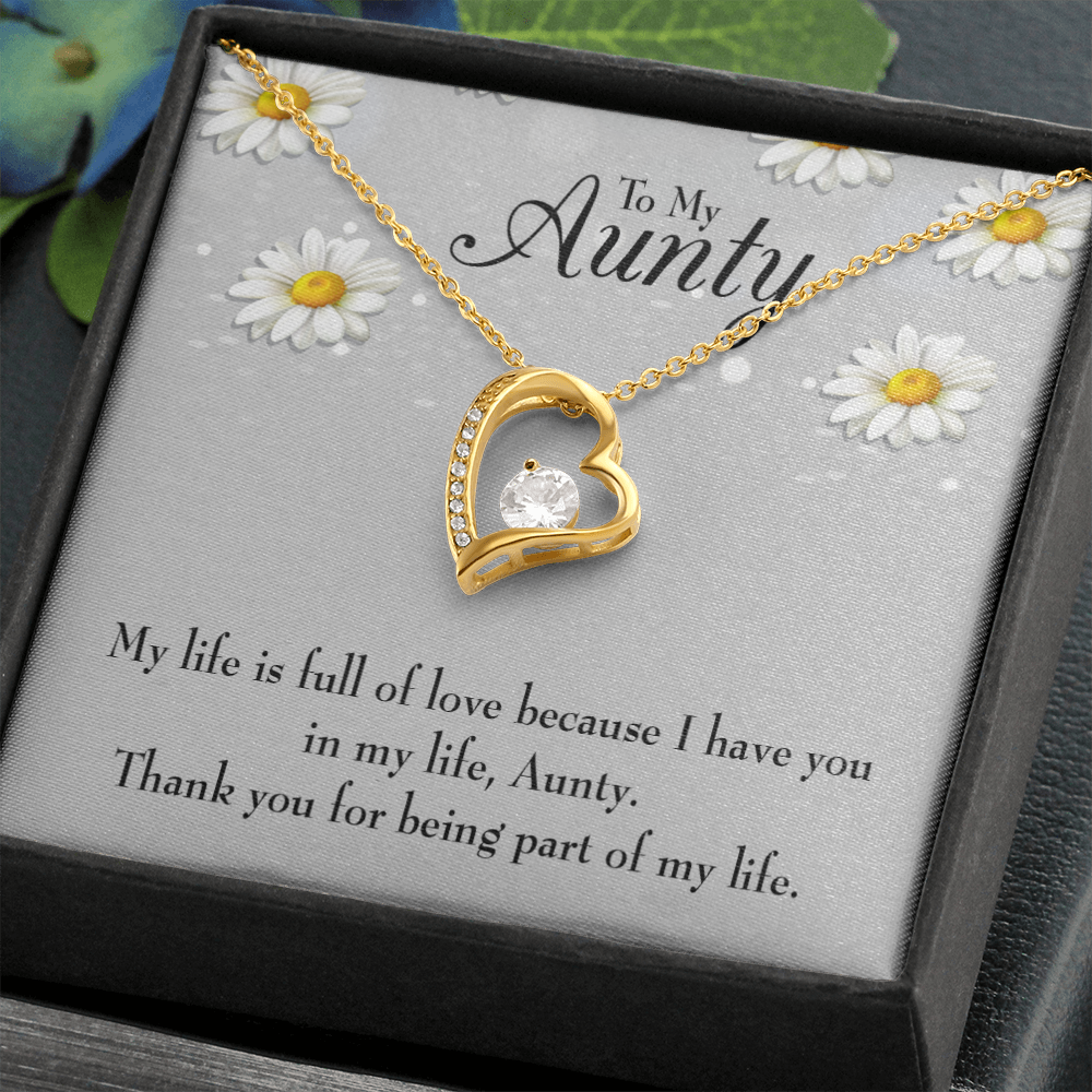 To Aunt Thank You Auntie Forever Love Necklace-Express Your Love Gifts