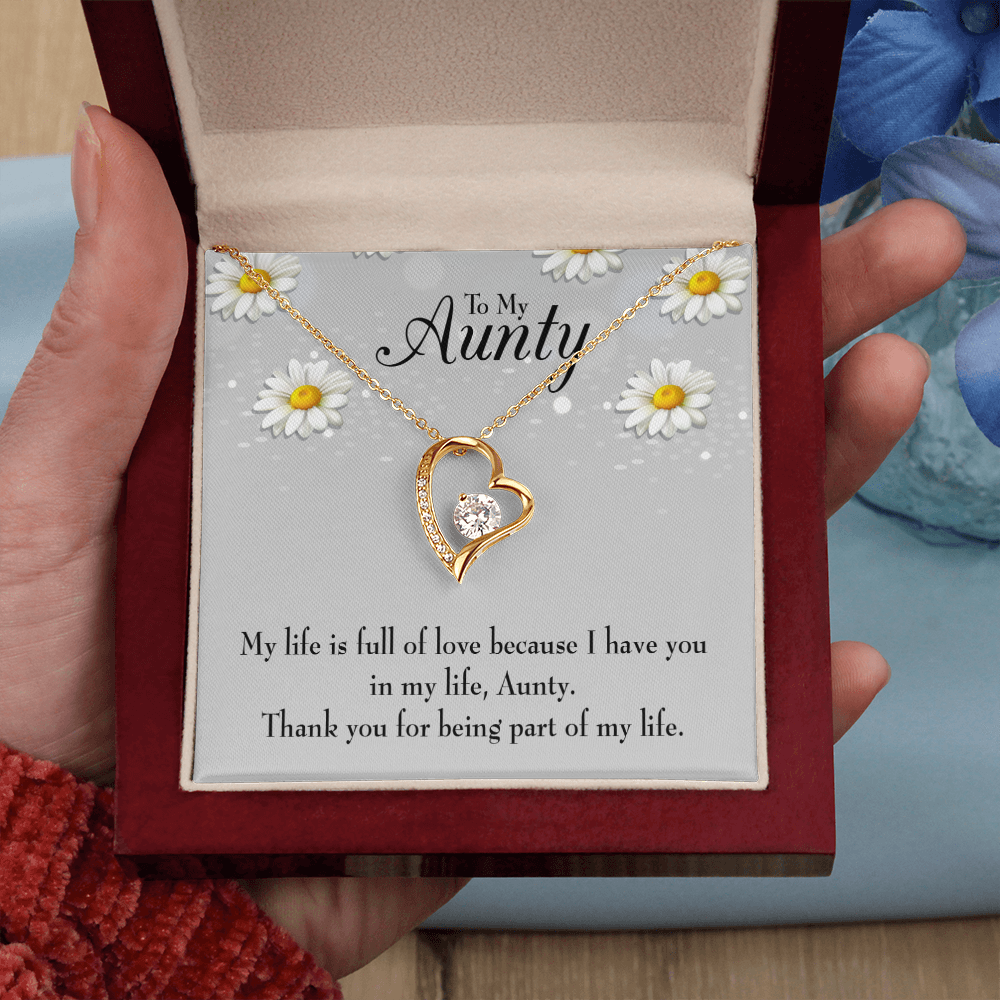 To Aunt Thank You Auntie Forever Love Necklace-Express Your Love Gifts