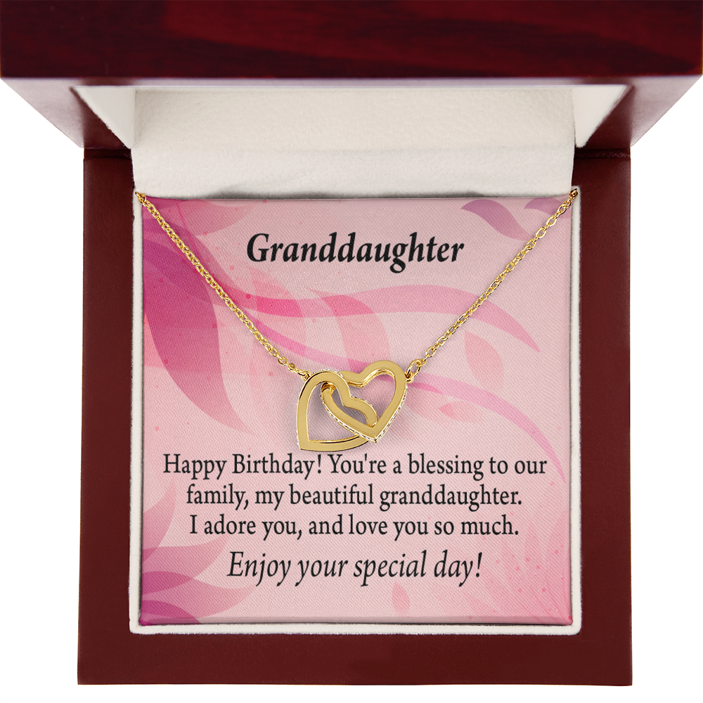 To Granddaughter Birthday Message Inseparable Necklace-Express Your Love Gifts