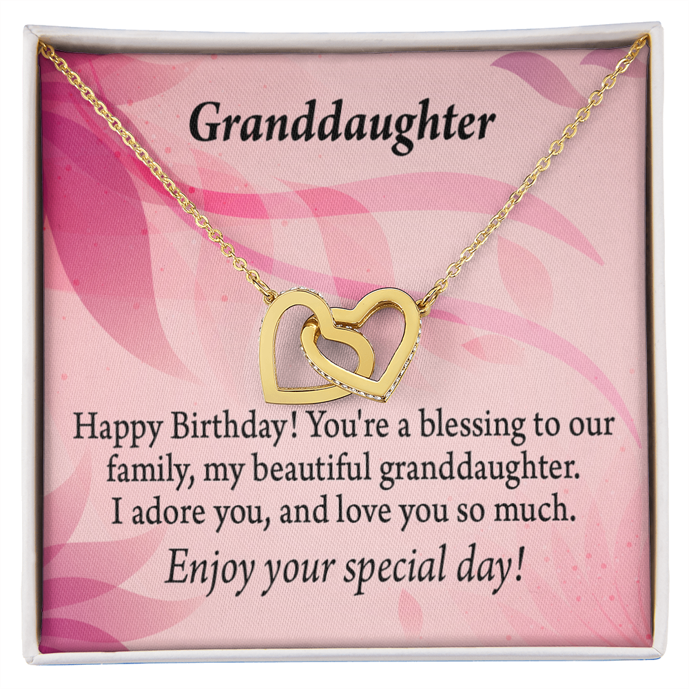 To Granddaughter Birthday Message Inseparable Necklace-Express Your Love Gifts