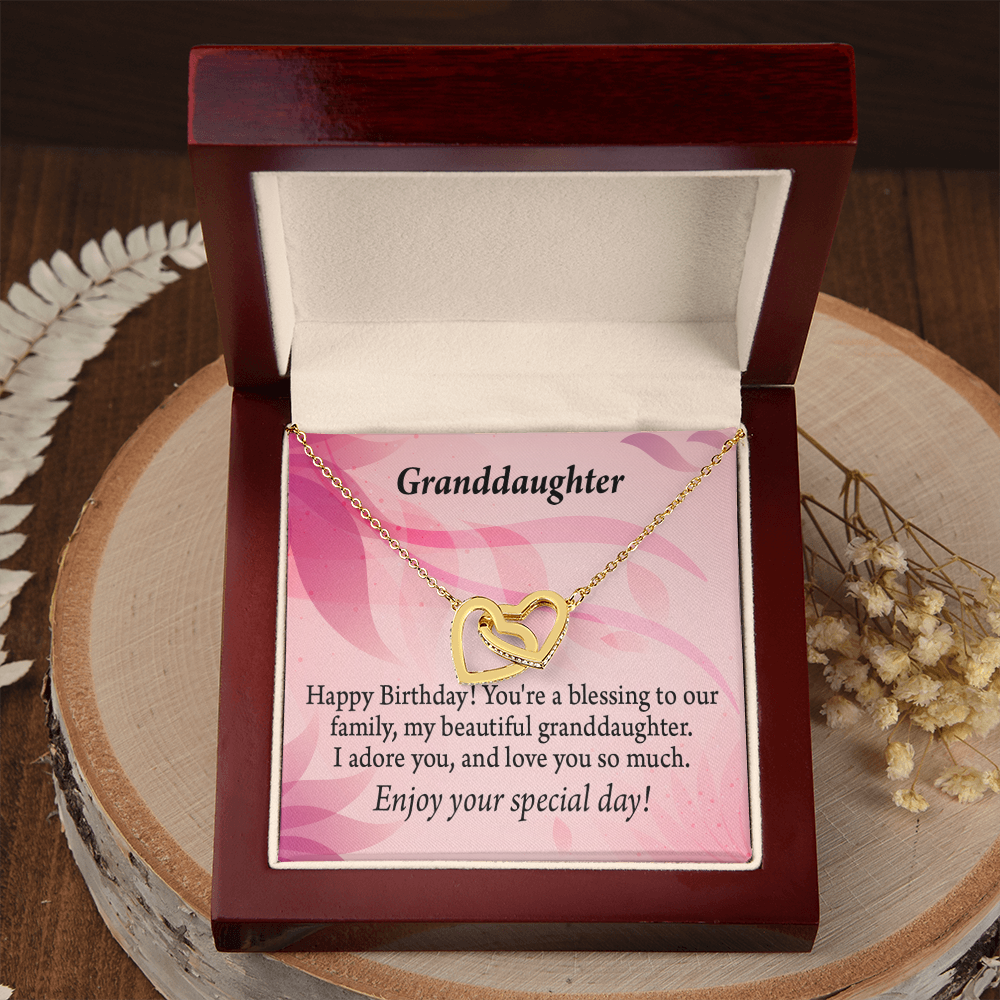 To Granddaughter Birthday Message Inseparable Necklace-Express Your Love Gifts