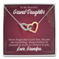To Granddaughter Never Forget Grandpa Inseparable Necklace-Express Your Love Gifts