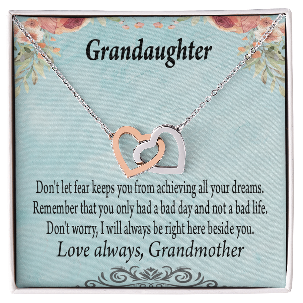 To Granddaughter Reach For Your Dreams From Grandmother Inseparable Necklace-Express Your Love Gifts