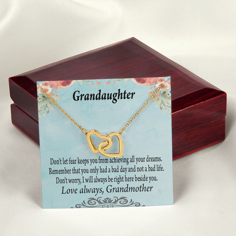 To Granddaughter Reach For Your Dreams From Grandmother Inseparable Necklace-Express Your Love Gifts