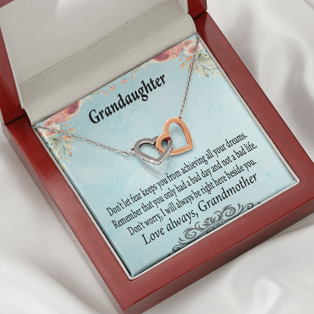 To Granddaughter Reach For Your Dreams From Grandmother Inseparable Necklace-Express Your Love Gifts