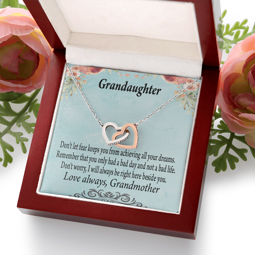 To Granddaughter Reach For Your Dreams From Grandmother Inseparable Necklace-Express Your Love Gifts