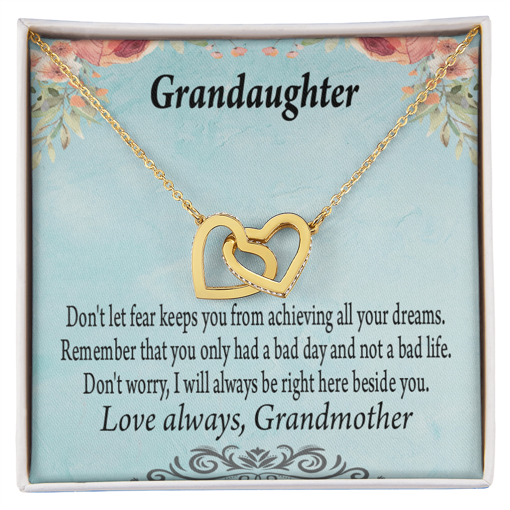 To Granddaughter Reach For Your Dreams From Grandmother Inseparable Necklace-Express Your Love Gifts