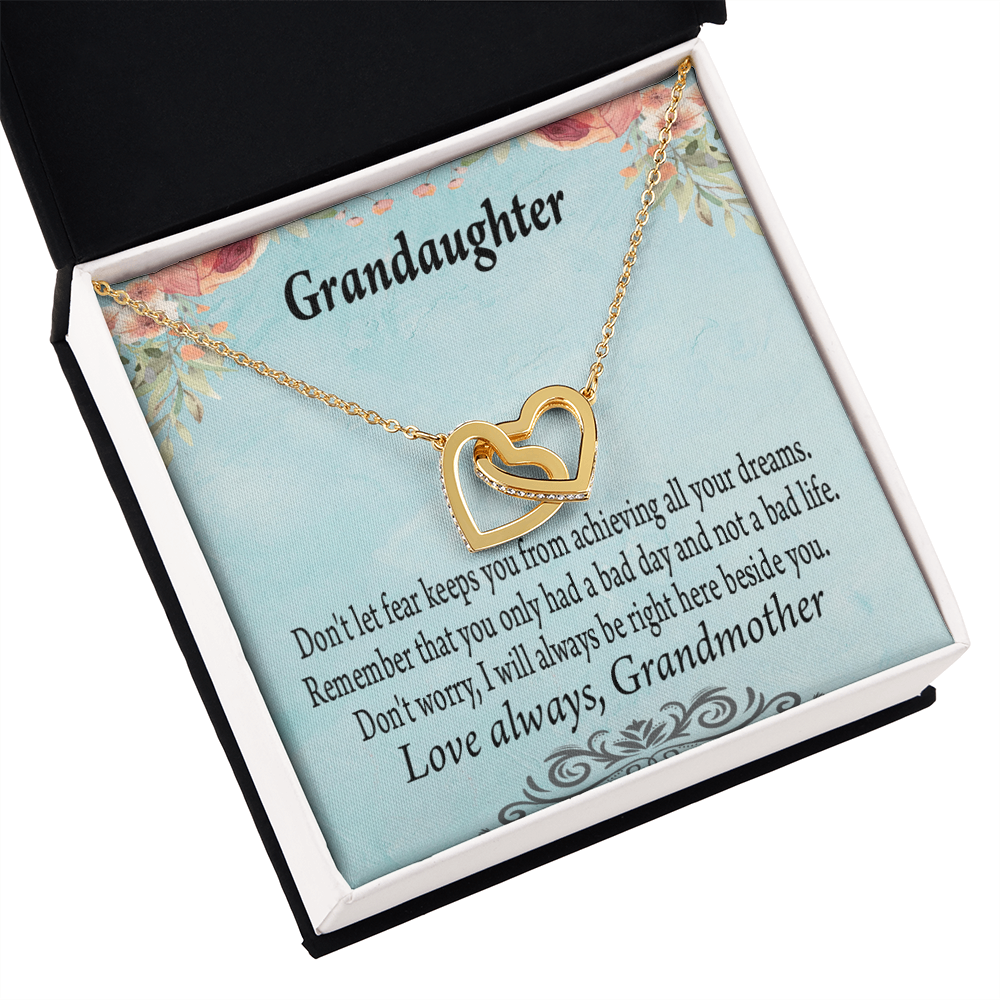 To Granddaughter Reach For Your Dreams From Grandmother Inseparable Necklace-Express Your Love Gifts