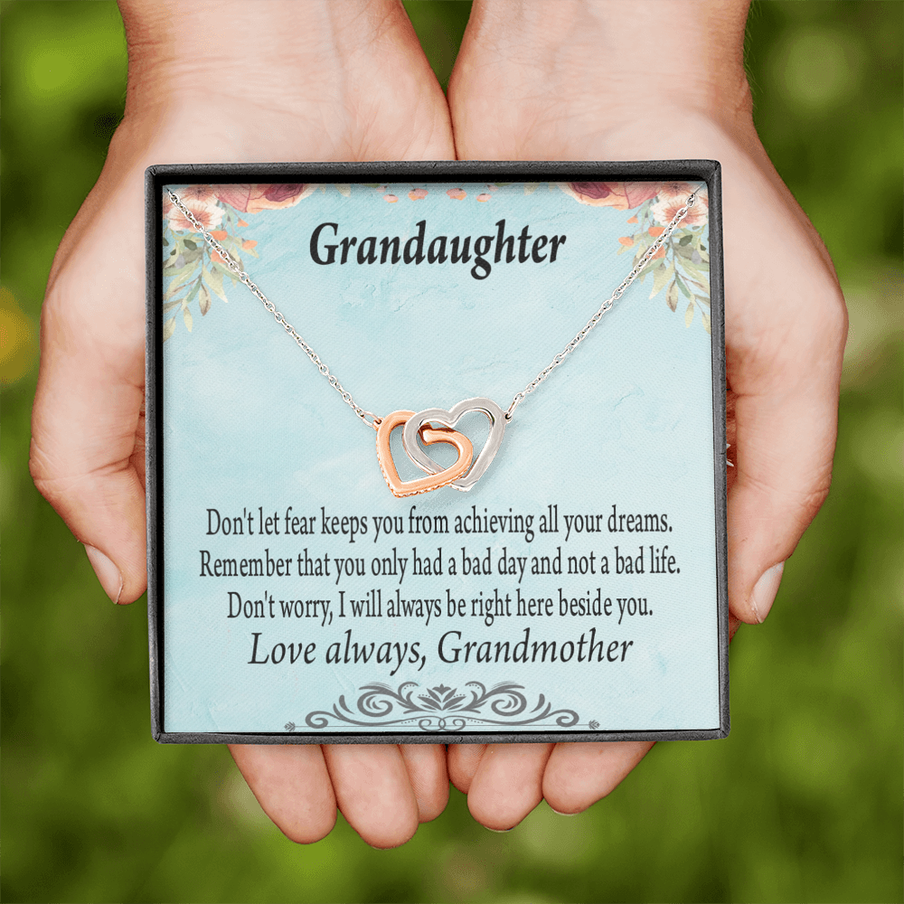 To Granddaughter Reach For Your Dreams From Grandmother Inseparable Necklace-Express Your Love Gifts