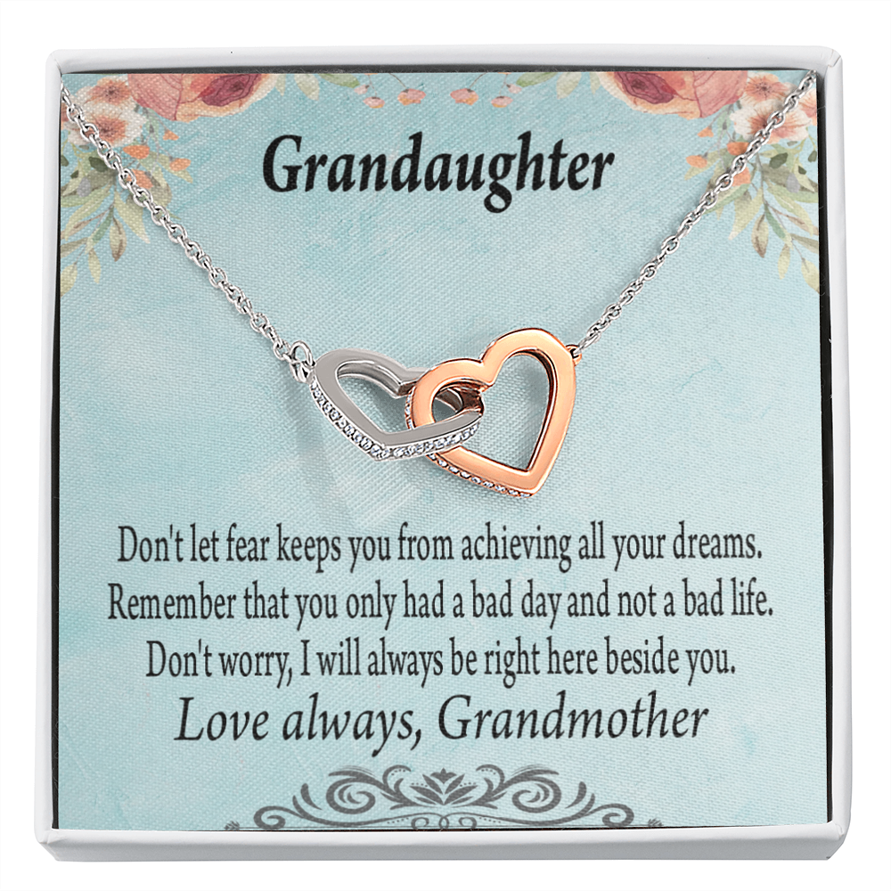 To Granddaughter Reach For Your Dreams From Grandmother Inseparable Necklace-Express Your Love Gifts