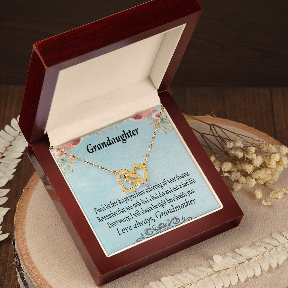 To Granddaughter Reach For Your Dreams From Grandmother Inseparable Necklace-Express Your Love Gifts