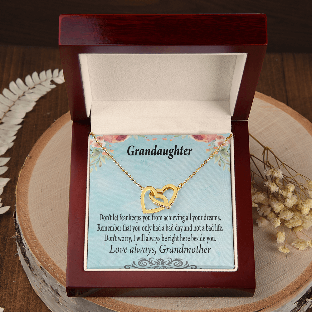 To Granddaughter Reach For Your Dreams From Grandmother Inseparable Necklace-Express Your Love Gifts