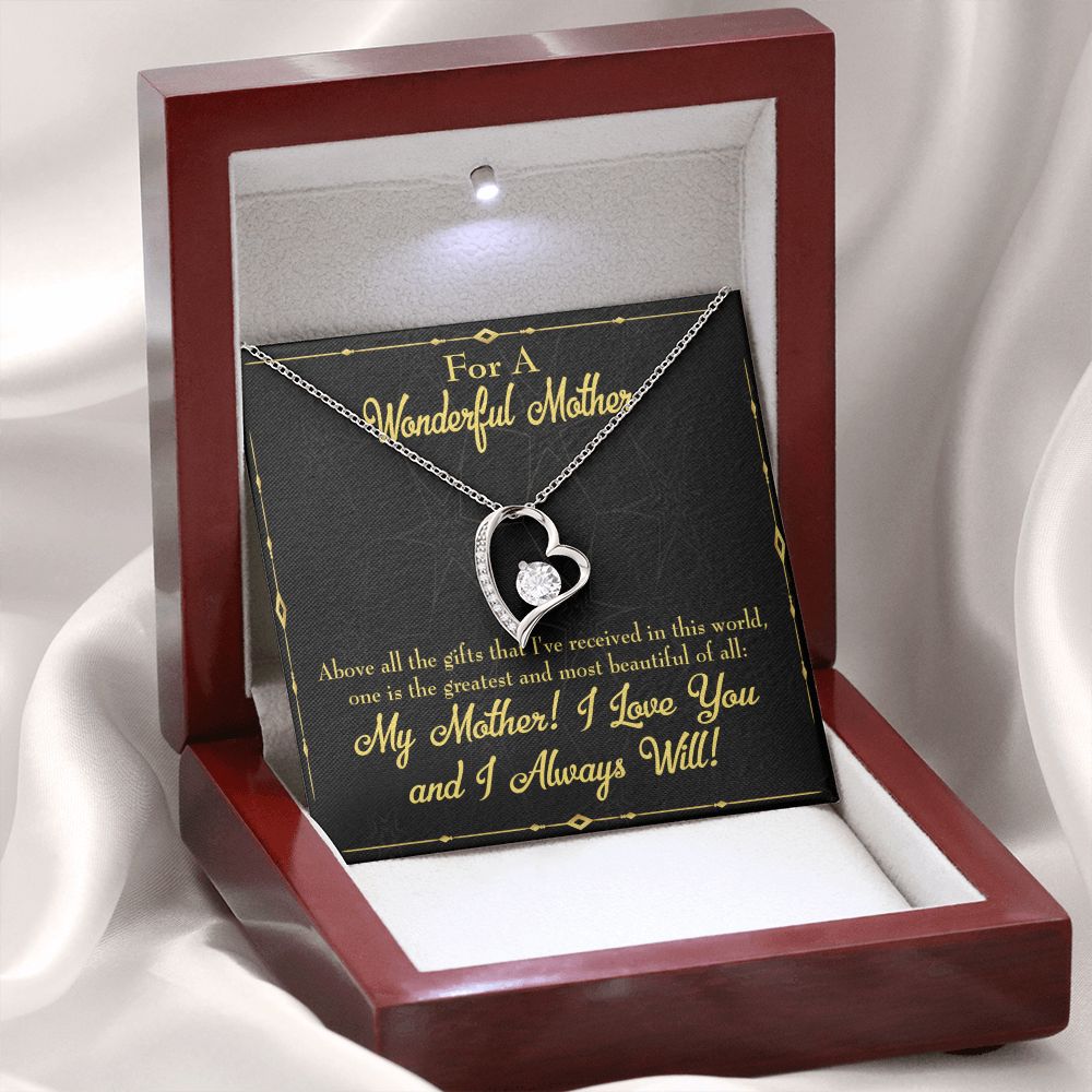 To Mom Above All Gifts Forever Necklace w Message Card-Express Your Love Gifts