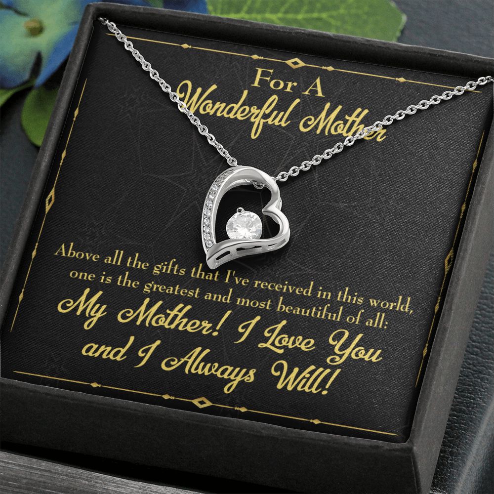 To Mom Above All Gifts Forever Necklace w Message Card-Express Your Love Gifts