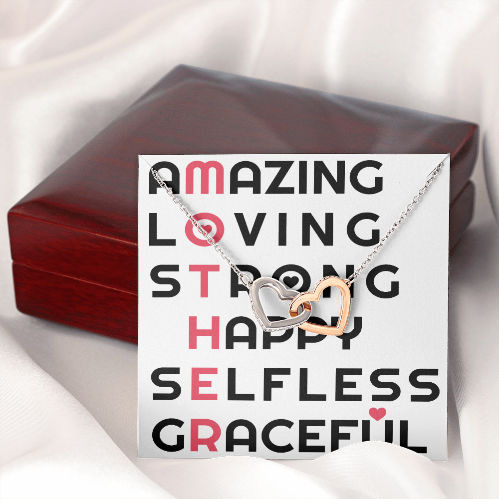 To Mom Amazing_Loving_Strong_Happy_Selfless_Graceful_Design Inseparable Necklace-Express Your Love Gifts