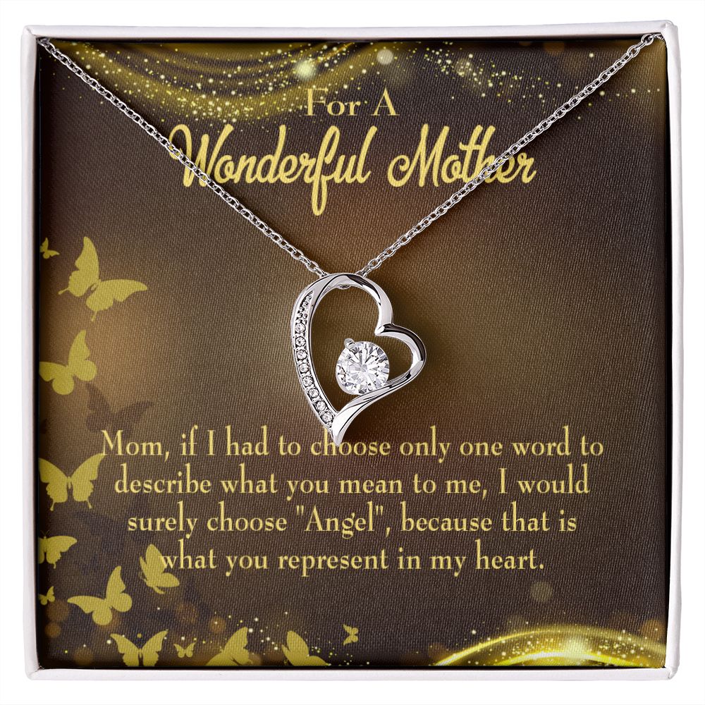 To Mom Angel Forever Necklace w Message Card-Express Your Love Gifts