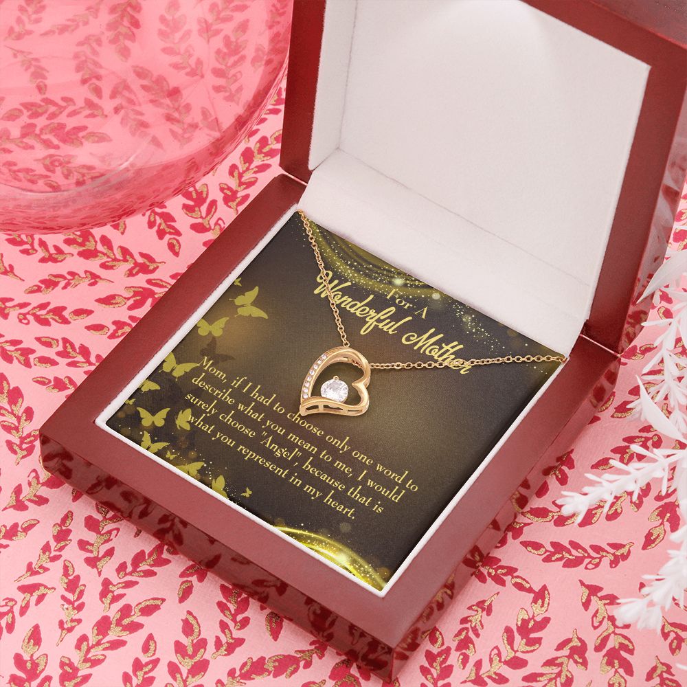 To Mom Angel Forever Necklace w Message Card-Express Your Love Gifts