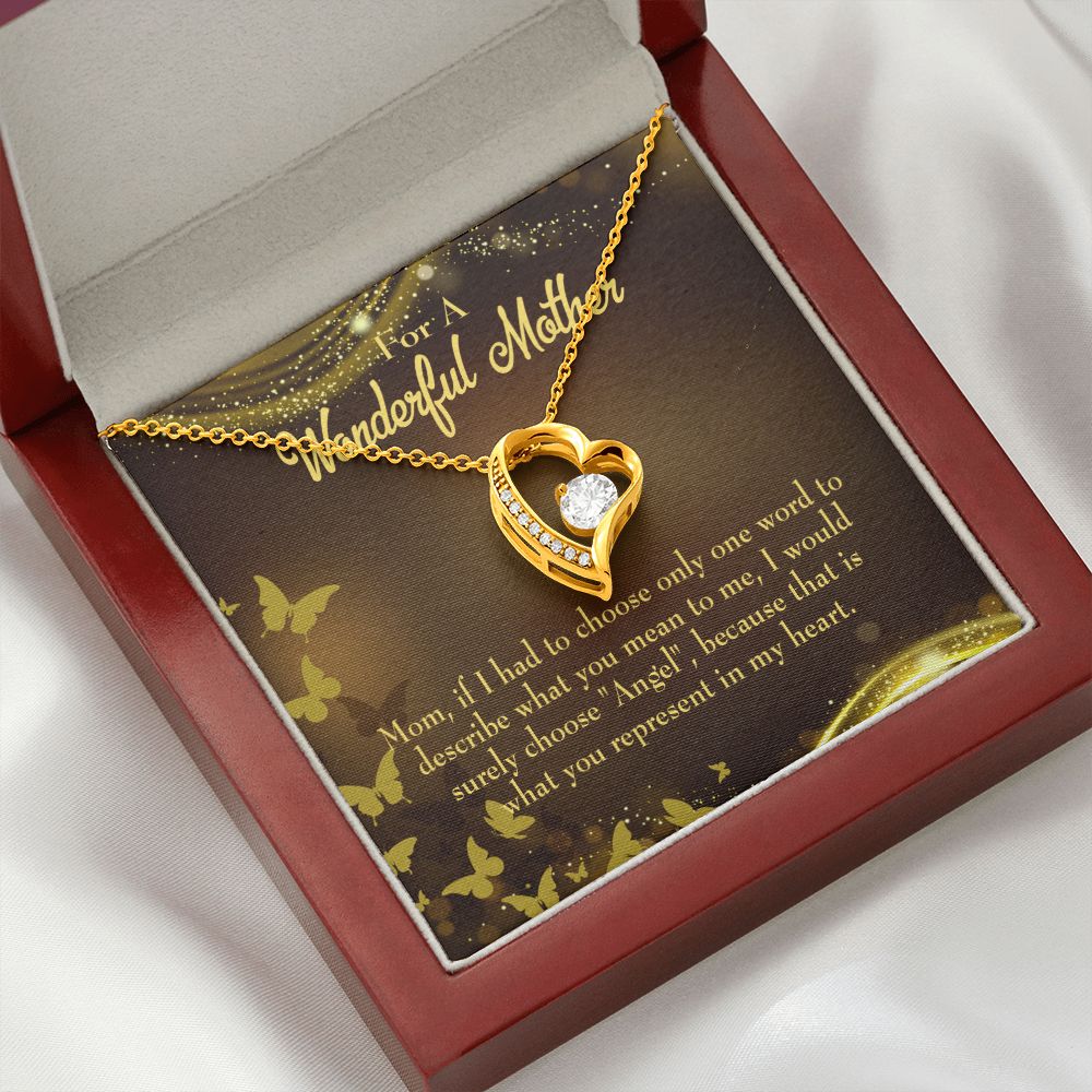 To Mom Angel Forever Necklace w Message Card-Express Your Love Gifts