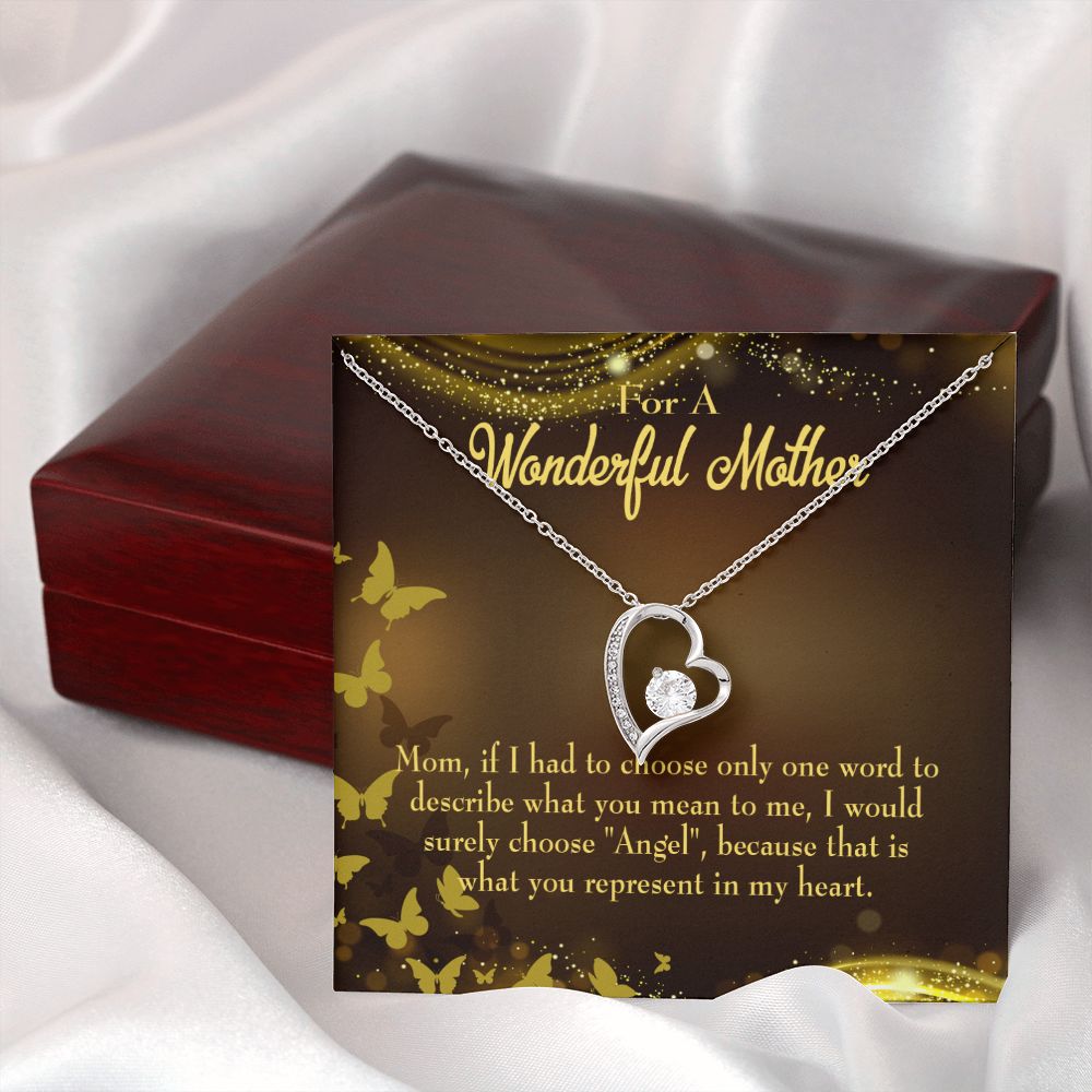 To Mom Angel Forever Necklace w Message Card-Express Your Love Gifts