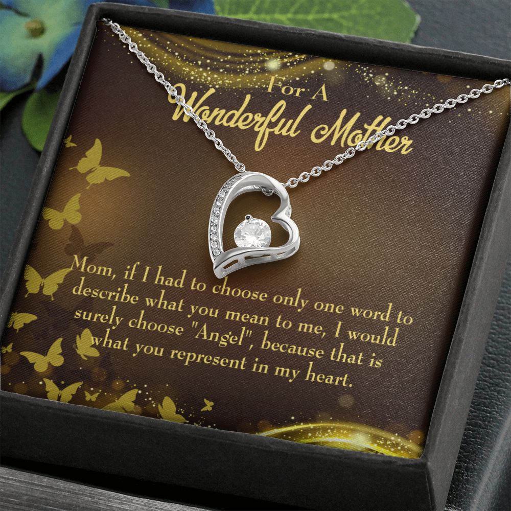 To Mom Angel Forever Necklace w Message Card-Express Your Love Gifts