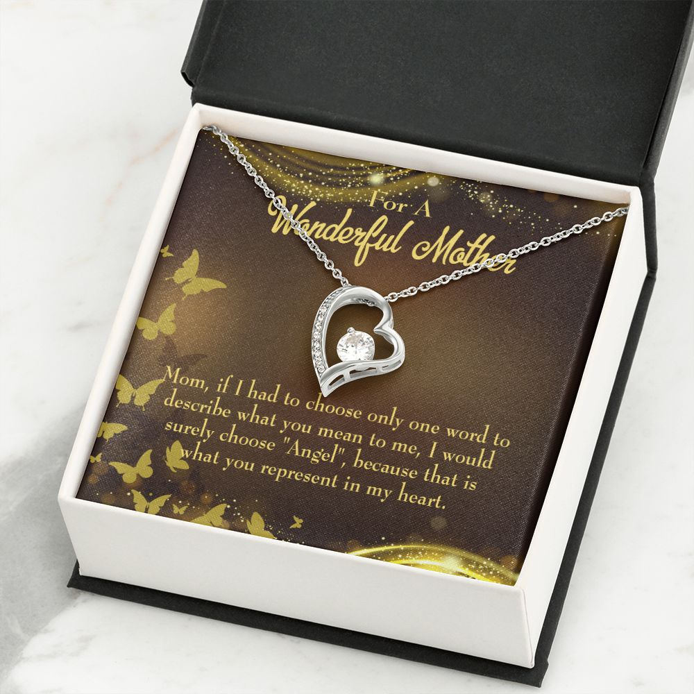 To Mom Angel Forever Necklace w Message Card-Express Your Love Gifts