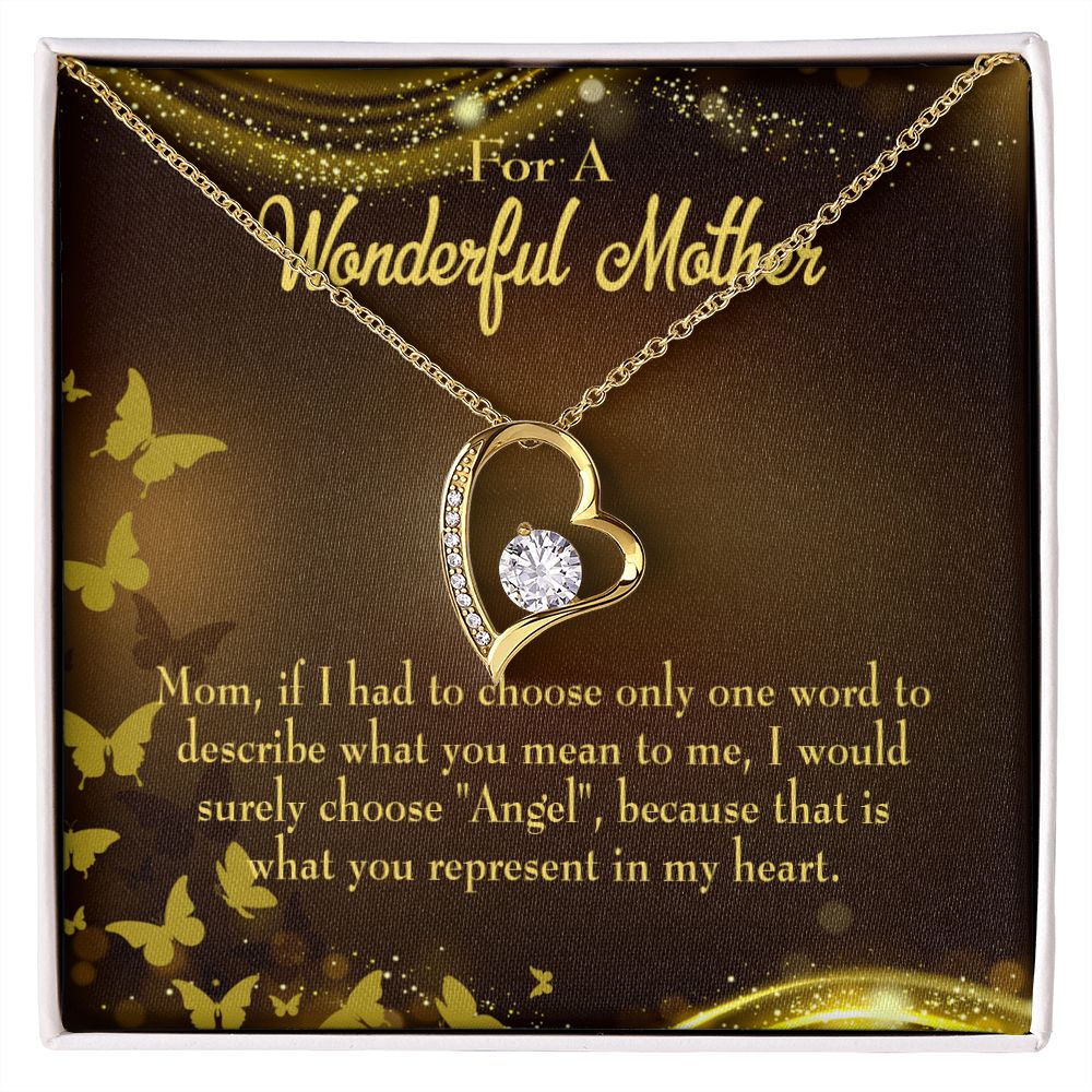 To Mom Angel Forever Necklace w Message Card-Express Your Love Gifts