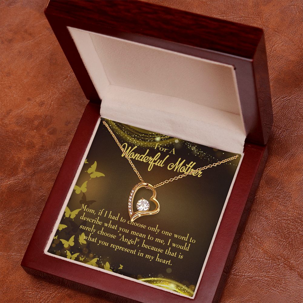 To Mom Angel Forever Necklace w Message Card-Express Your Love Gifts