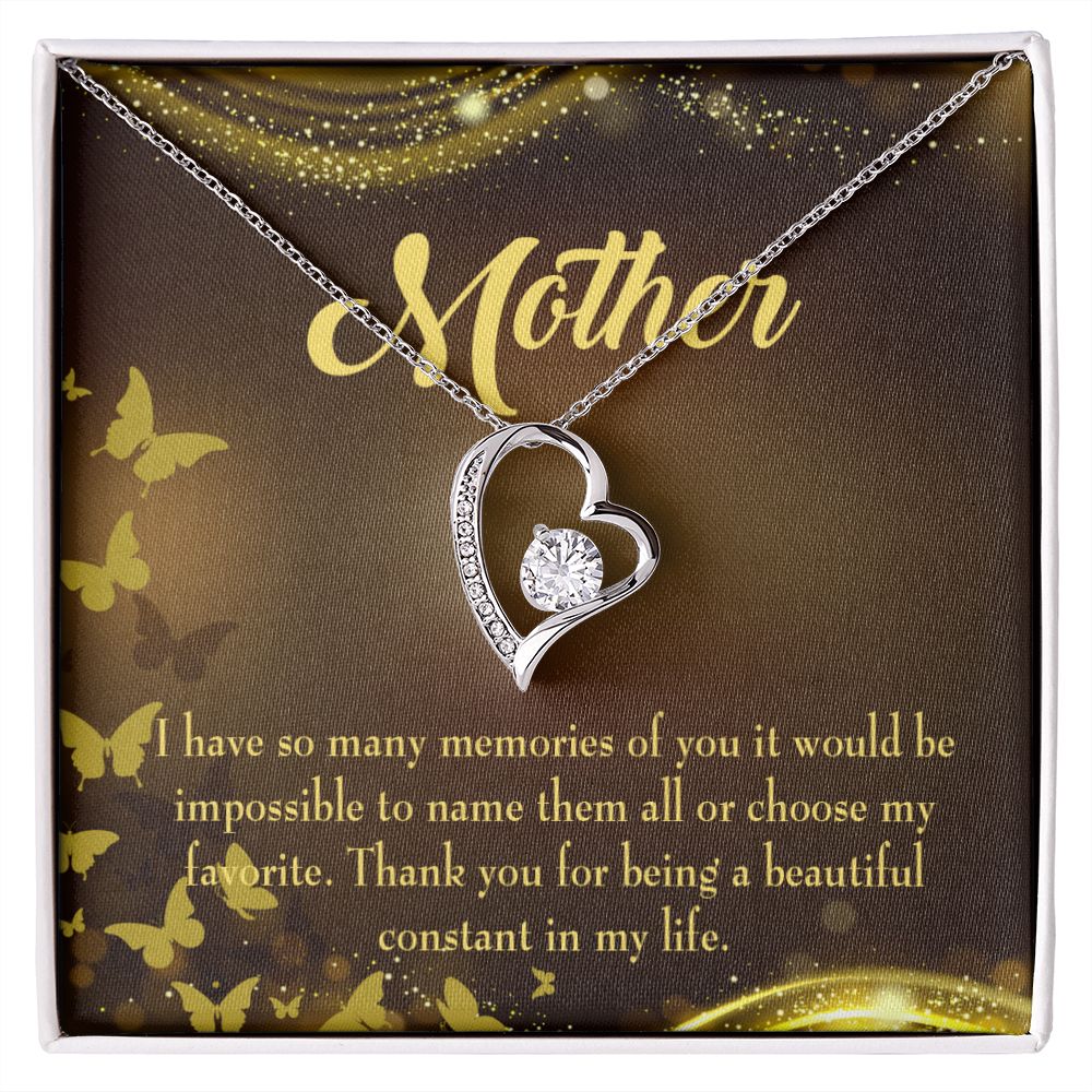 To Mom Beautiful Constant Forever Necklace w Message Card-Express Your Love Gifts