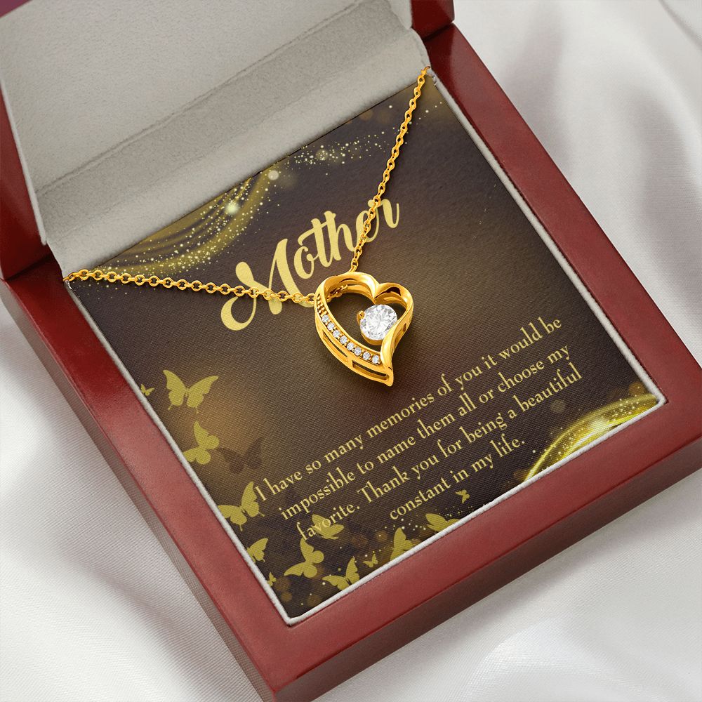 To Mom Beautiful Constant Forever Necklace w Message Card-Express Your Love Gifts