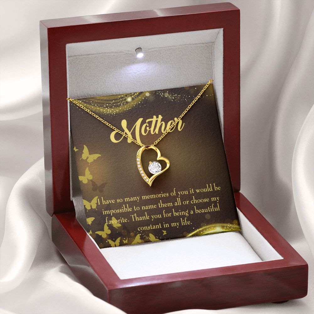 To Mom Beautiful Constant Forever Necklace w Message Card-Express Your Love Gifts