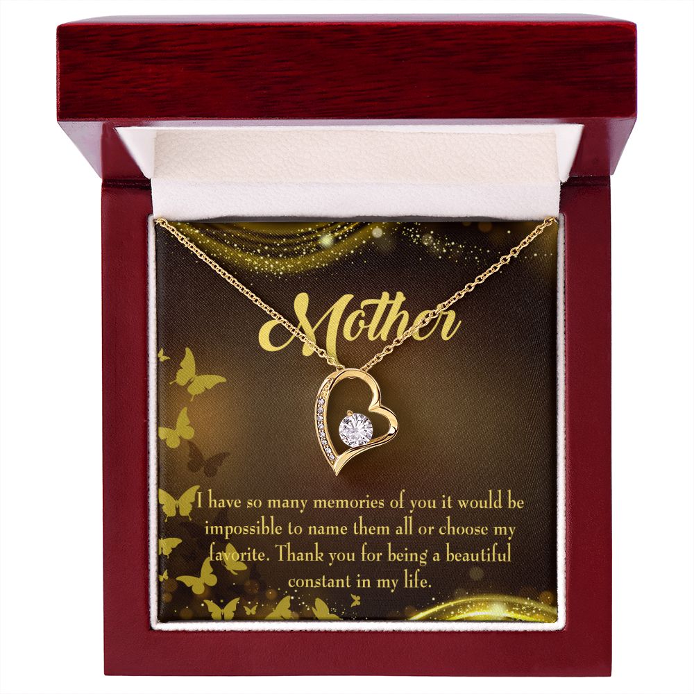 To Mom Beautiful Constant Forever Necklace w Message Card-Express Your Love Gifts