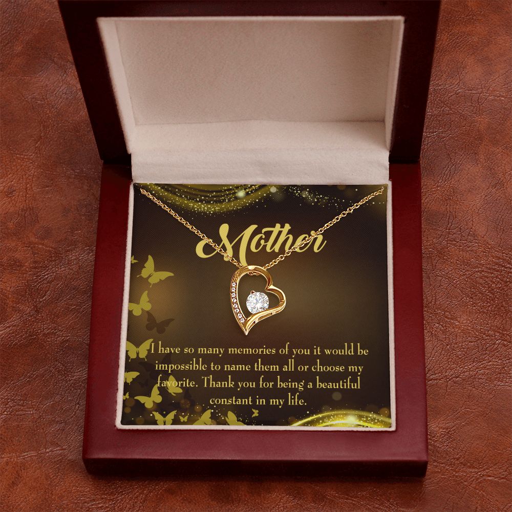 To Mom Beautiful Constant Forever Necklace w Message Card-Express Your Love Gifts