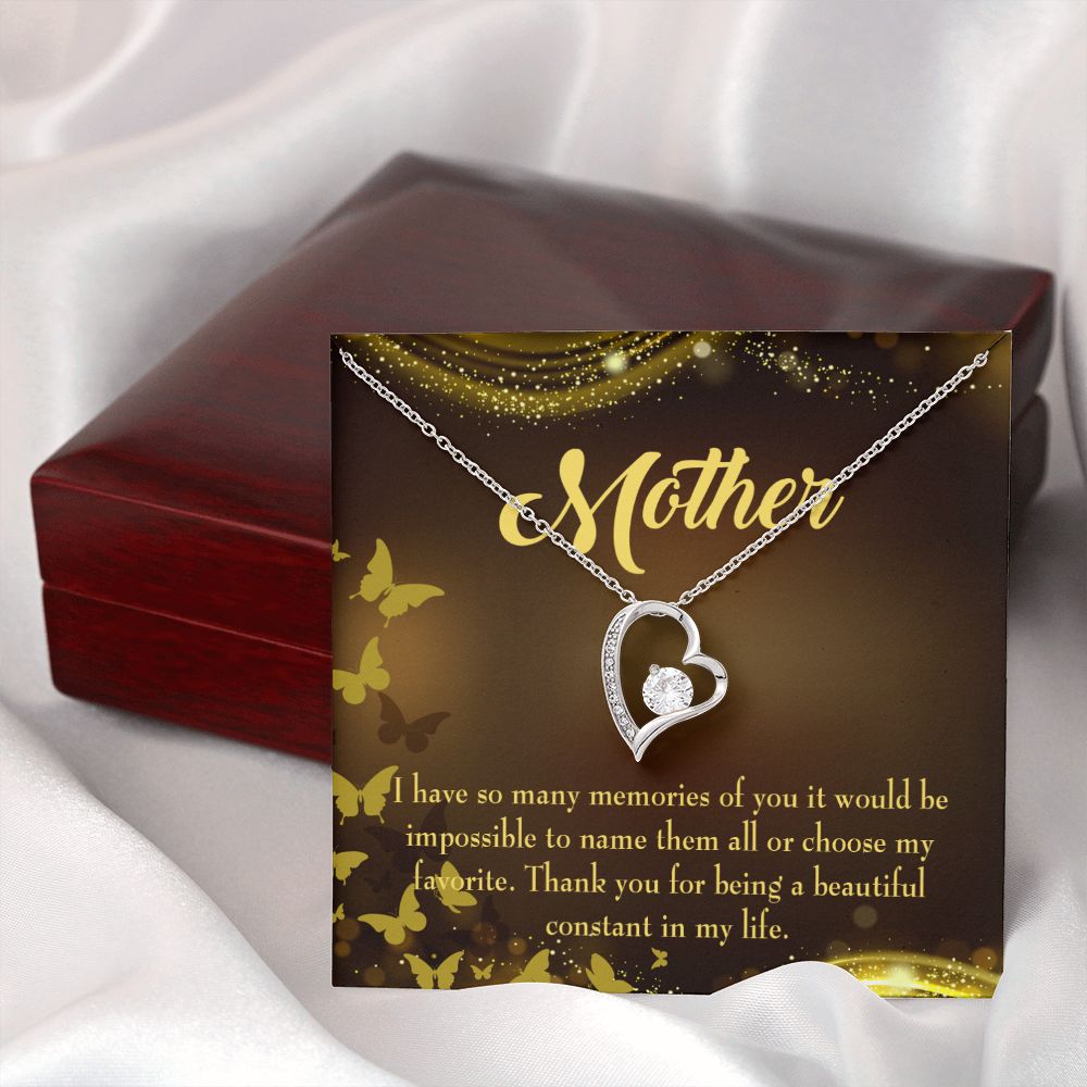 To Mom Beautiful Constant Forever Necklace w Message Card-Express Your Love Gifts