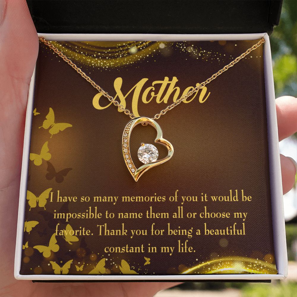 To Mom Beautiful Constant Forever Necklace w Message Card-Express Your Love Gifts