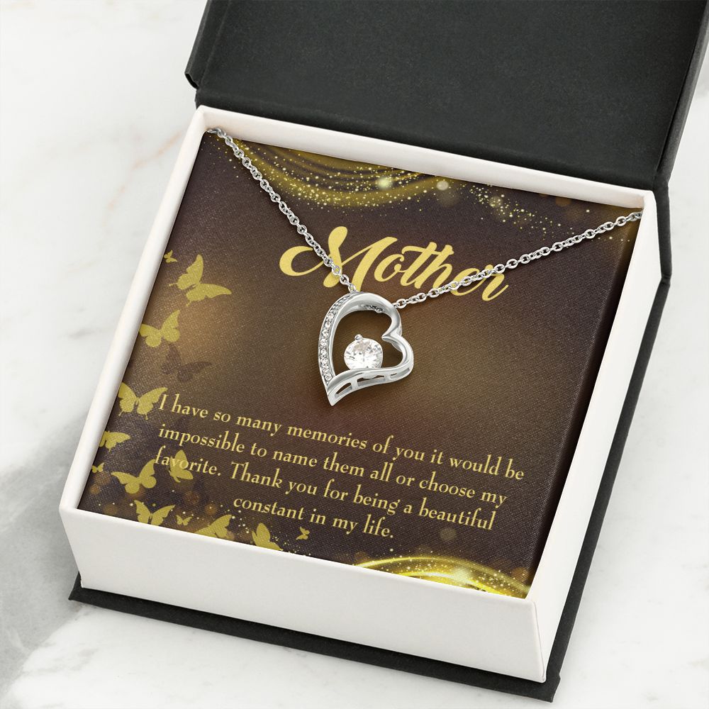 To Mom Beautiful Constant Forever Necklace w Message Card-Express Your Love Gifts