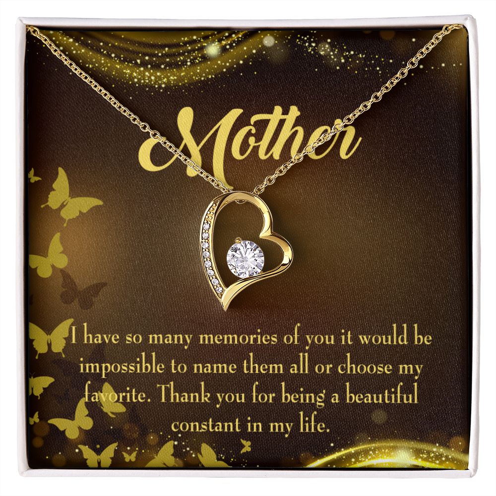 To Mom Beautiful Constant Forever Necklace w Message Card-Express Your Love Gifts