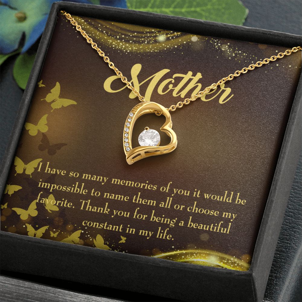 To Mom Beautiful Constant Forever Necklace w Message Card-Express Your Love Gifts