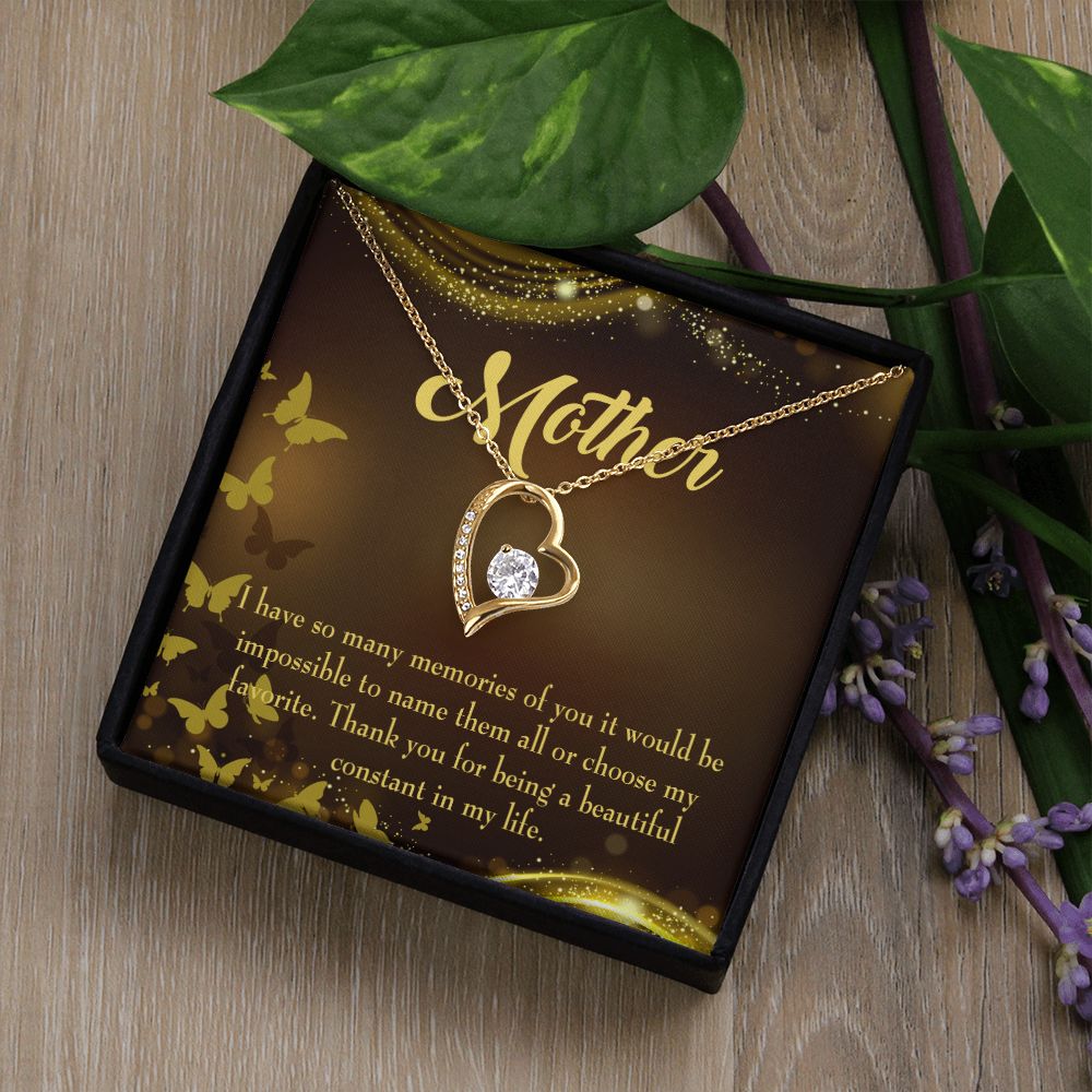 To Mom Beautiful Constant Forever Necklace w Message Card-Express Your Love Gifts