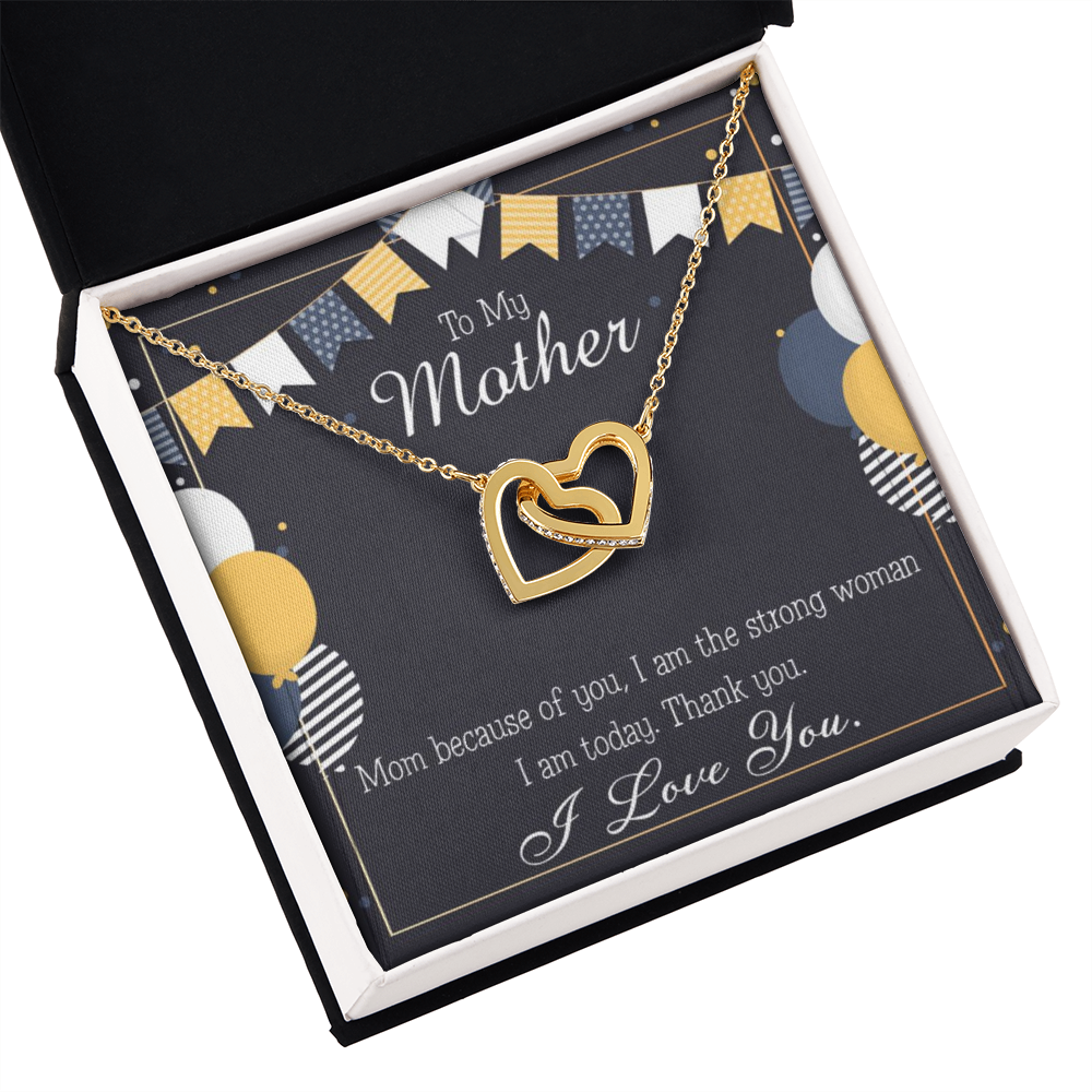 To Mom Because of You Mom Inseparable Necklace-Express Your Love Gifts