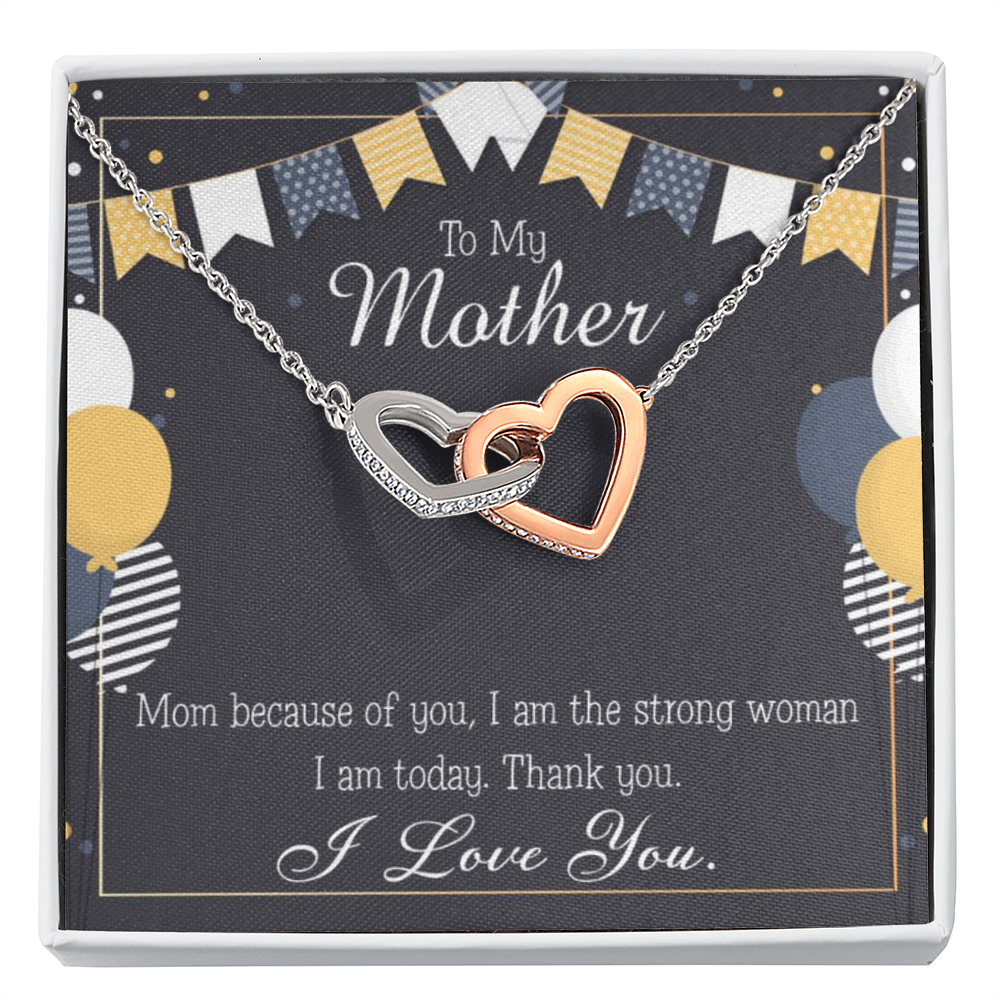 To Mom Because of You Mom Inseparable Necklace-Express Your Love Gifts