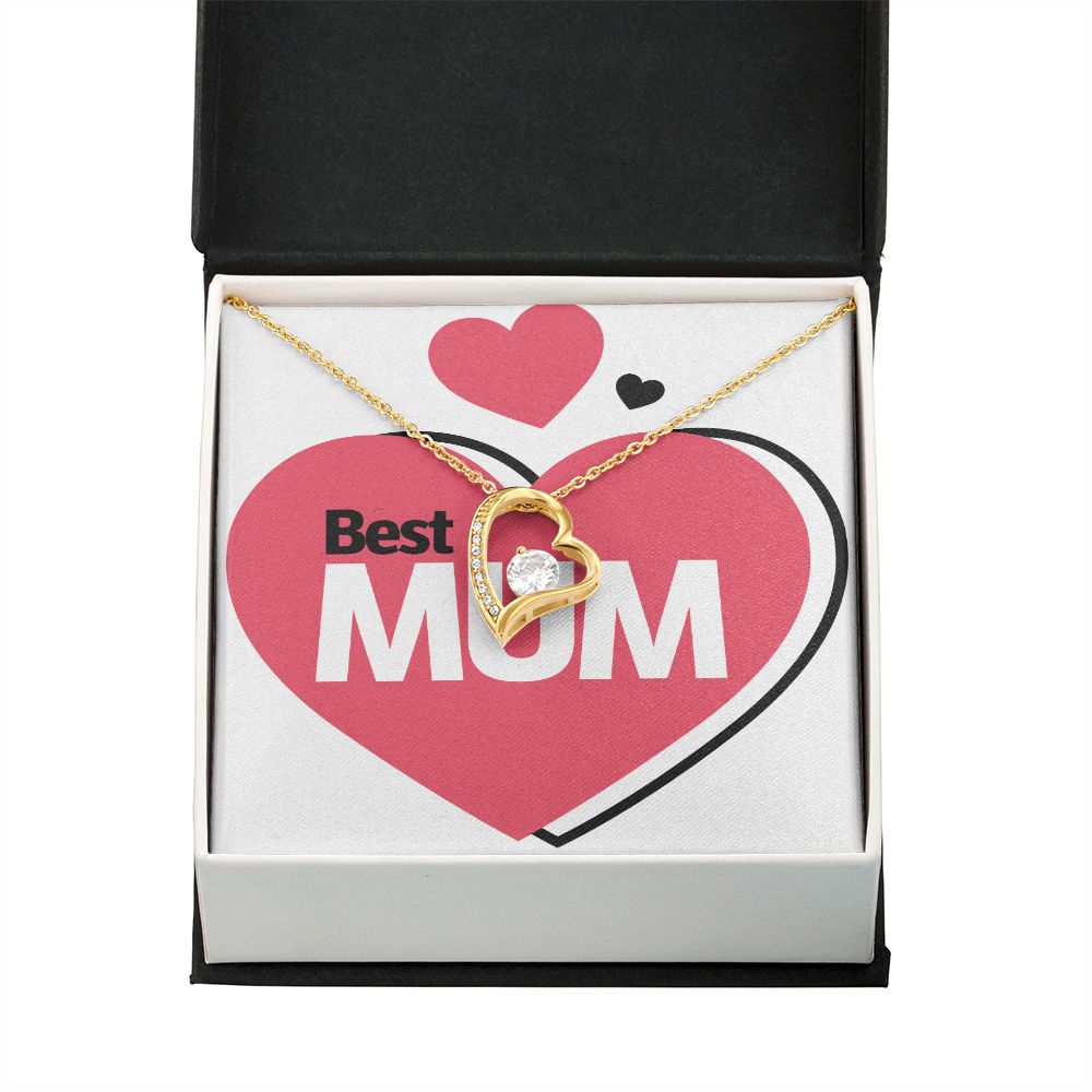 To Mom Best Mum Forever Necklace w Message Card-Express Your Love Gifts