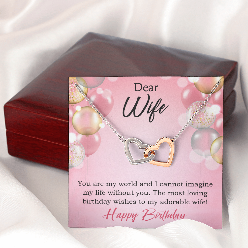 To Mom Birthday Message Adorable Wife! Inseparable Necklace-Express Your Love Gifts